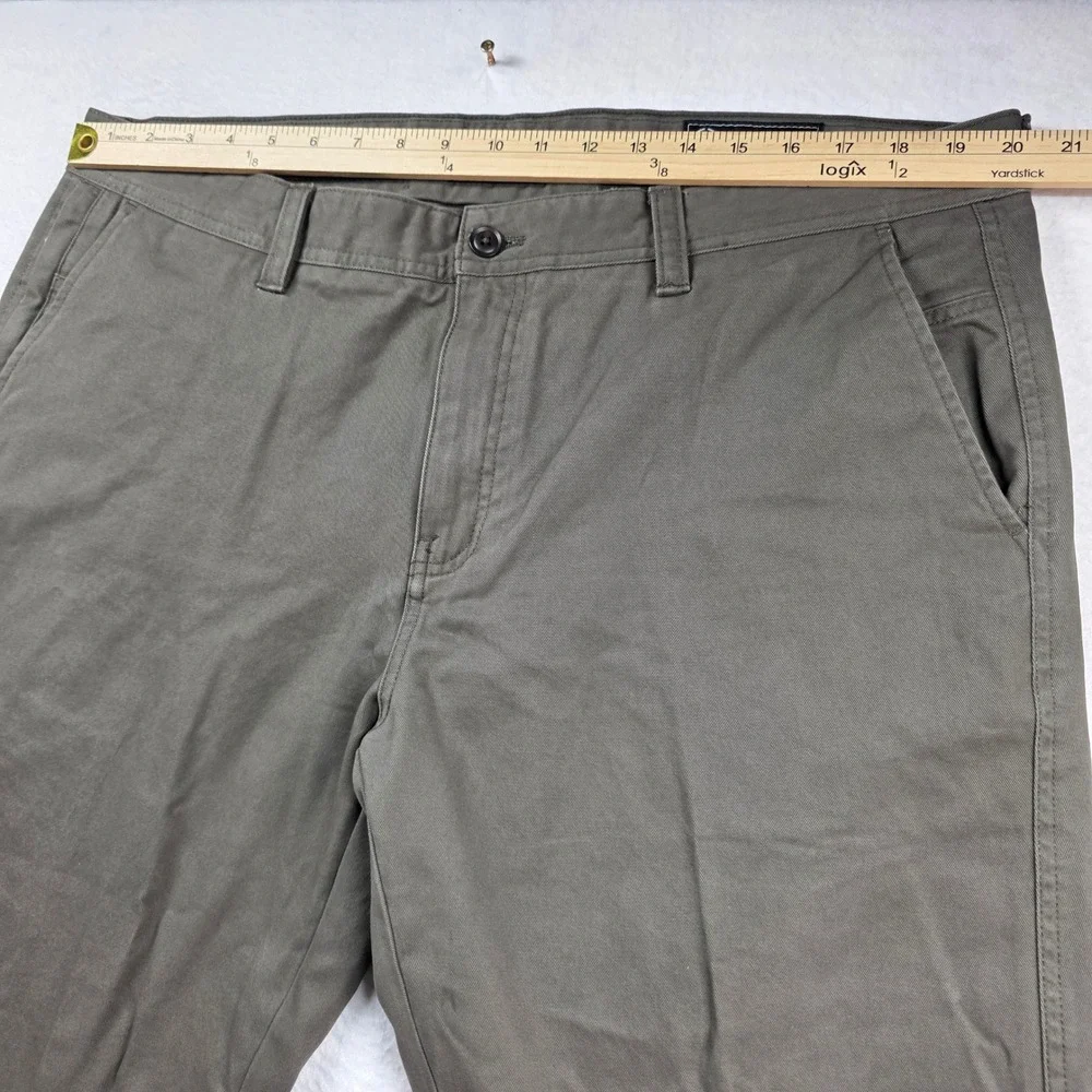 Weatherproof Pants Mens 40x30 Olive Green Cotton‎ Twill Straight Chino SCWP700